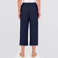 thumbnail image 3 of VV AVEORS Capri Pants For Women Wide Leg Summer Capris Pant Palazzo Loose Fit Casual Flowy Cotton Linen Trousers With Pockets Trendy Dark Blue 2XL, 3 of 5