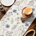 thumbnail image 3 of Table Runners 90 Inches Long Dress Scarves, Blue Floral Spring Farmhouse Coffee/Dining/Kitchen Table Decor Table Runner for Living Room, Vintage Farmhouse Green Botanical Chic 13x90 Inch, 3 of 9