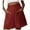 Red, variant on QENGING Clearance Women's Short Solid Cotton Bermuda Elastic Pokets Biker Shorts Casual Wide Leg Pants Deals