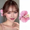 thumbnail image 3 of Hyasfey Butterflies Flower Decor Hair Pin Side Bang Hair Clip Strong Grip Simulated Peony Hairpin Girl Headwear, 3 of 8