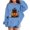 Blue, variant on Grblisyd Girl's Hoodie Long Sleeve Halloween Hooded Sweatshirt Cute Pullovers Tops Fall Winter Outfits Clothes with Kangaroo pocket
