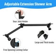 thumbnail image 3 of IUSU 5-Setting High Pressure Shower Head 12 inch Rain Shower Head with Handheld and Hose Black, 3 of 8