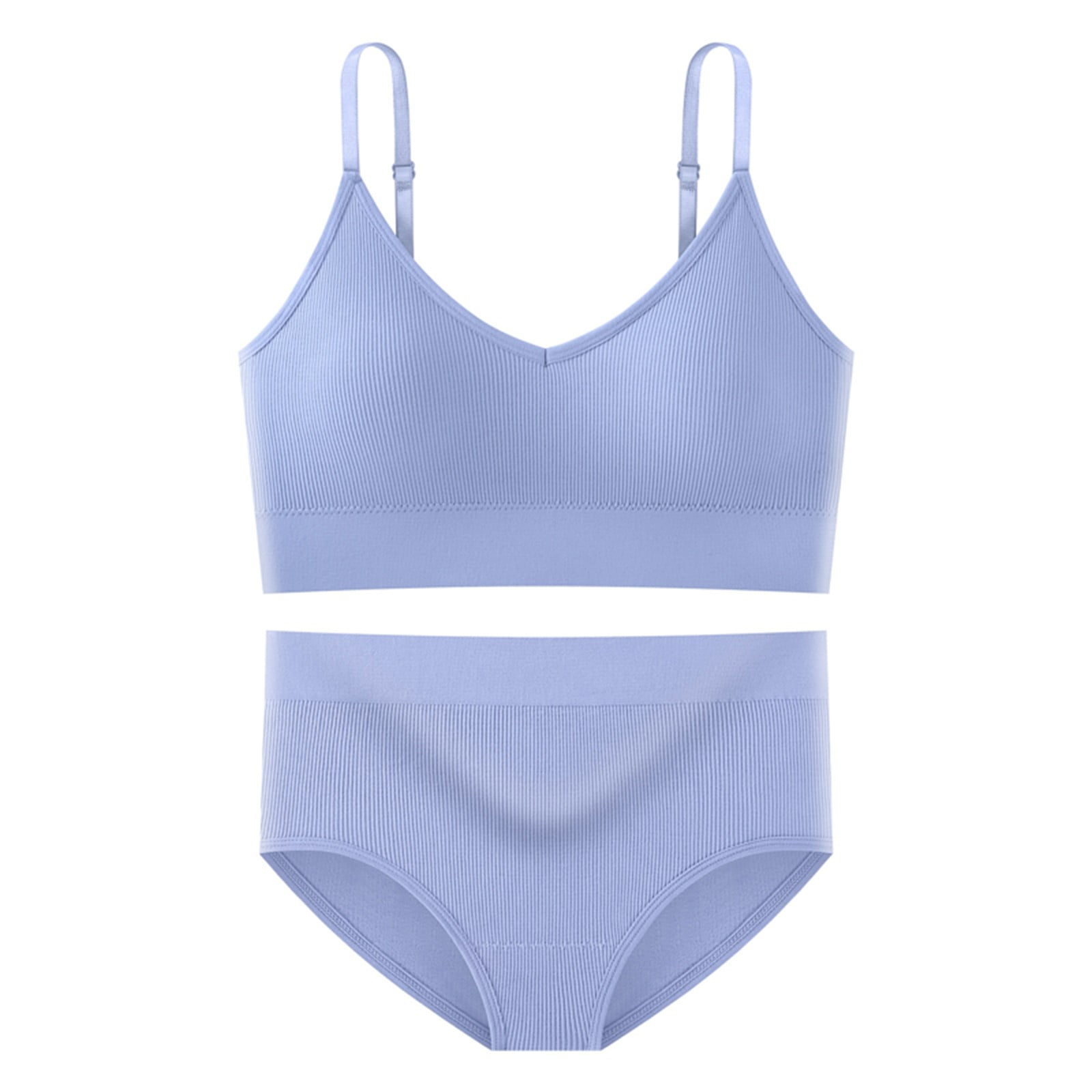 adviicd Underwear Women Pack Strappy Lingerie for Women, Crisscross Bra Set  Matching Bra and Panty Sets Sky Blue One Size