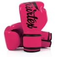 thumbnail image 1 of Guantes de boxeo Fairtex BGV14 Muay Thai de microfibra rosa/negro, 14 oz, 1 of 5