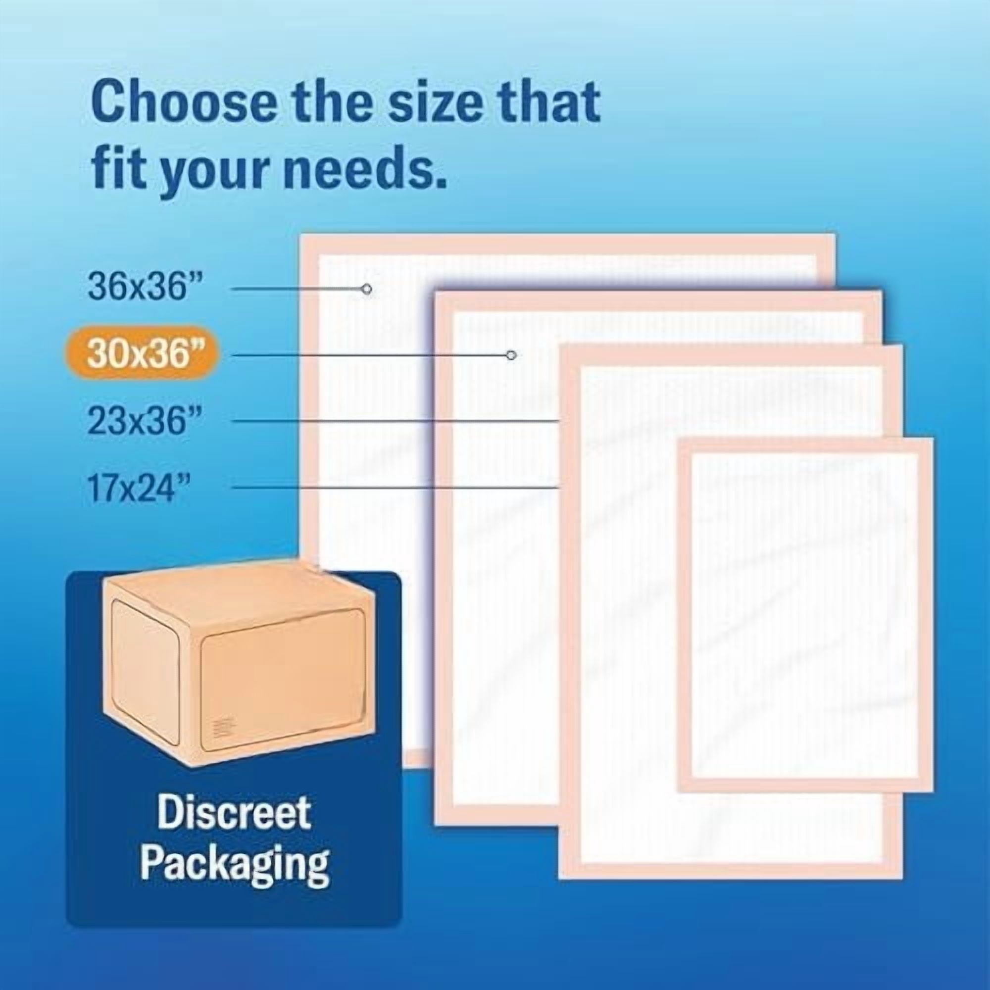 Chucks® Premium Disposable Underpads 30”x36” [100-Count] Ultra Absorbent Chux Incontinence Bed Pads Disposable Adult with Adhesive Tape, Pee Pads Pet Training Pads XX-Large 30x36 Bulk Pack