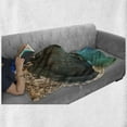 thumbnail image 5 of Greece Soft Flannel Fleece Blanket, Sea Cave on Zakynthos Island Greece Vacation Relaxing Seascape Coastline Picture, Cozy Plush for Indoor and Outdoor Use, 60" x 80", Tan Pale Blue, by Ambesonne, 5 of 5