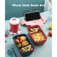 thumbnail image 2 of Bento Box Fiambrera Bento a prueba de fugas Recipientes para preparar comidas Ecológico, 2 of 8