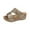 Khaki Slippers for Women, variant on Hopeusnice Slippers for Women Open Toe Sandals Soft Non-Slip Thick-Soled Heel Slippers Pu Summer Shoes Trendy Shoes for Beach Round Toe Belt Buckle Round Toe Vacation Shoes Brown 38