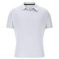 thumbnail image 3 of Mens Shirts Plus Size Short Sleeved Lapel Solid Color Sports Fitness Casual T-shirt Gray XXXL, 3 of 5