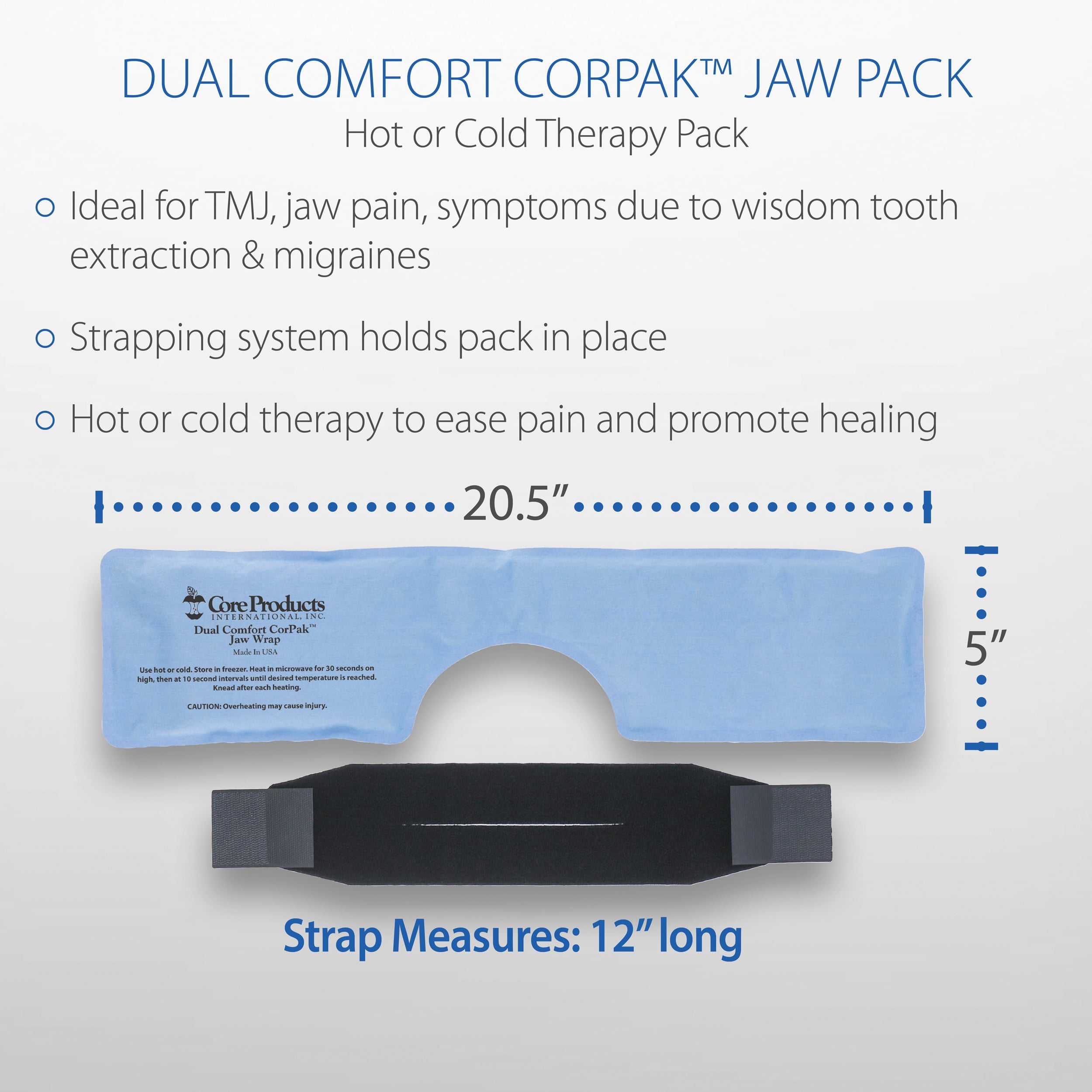 Core Products Dual Comfort Corpak Hot and Cold Therapy - Jaw Wrap
