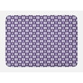thumbnail image 1 of Geometric Bath Mat, 4 Leaf Clovers and Violet Square on Purple Background, Plush Bathroom Decor Mat with Non Slip Backing, 29.5" X 17.5", Lilac Dark Violet, by Ambesonne, 1 of 2