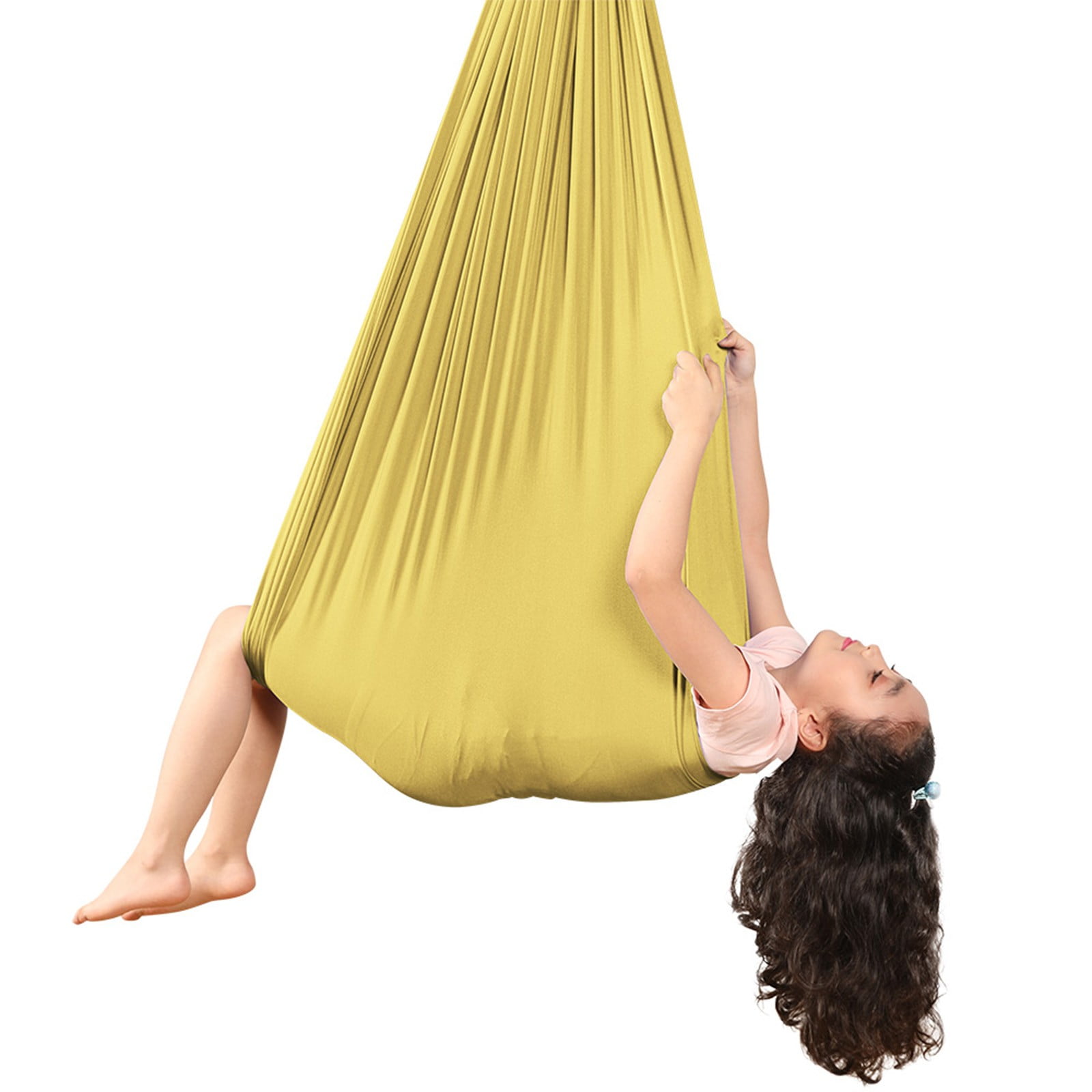 UAYOTSE Children's Full Body Sensory Hammock Breathable and Stretchy Swing for Calmness, Relaxation, and Skill Development in Playtime, Gold