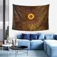 thumbnail image 5 of Surreal Art Eye Tapestry, Brown Secretive Creepy Wall Hanging Tapestries Dorm Room Home Decor, 60" x 40", 5 of 7