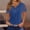 Blue, variant on Abtuhar Shirts for Womens,Women Fashion Casual Short Sleeve Loose T-Shirt Blouse Top