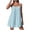 G1-Light Blue Dress, variant on Beach Mini Dresses for Women Tie Shoulder High Waisted A Line Sun Dress Summer Casual Flowy Camisole Dresses Breathable Linen Blend Babydoll Dress S-2XL