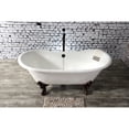 thumbnail image 3 of Aqua Eden VCTNDS6731NL5 67-Inch Cast Iron Oval Double Slipper Clawfoot Tub (No Faucet Drillings) in White/Oil Rubbed Bronze, 3 of 7