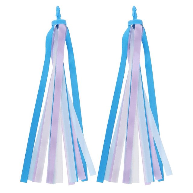 Lot de 2 banderoles décoratives en tissu coloré pour guidon de vélo, scooter, garçons et filles