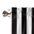 thumbnail image 5 of Bedroom Curtains 63 Inches length, Simple Black White Stripes Window Treatment Curtain Drapes, Modern Stripes Rod Pocket Curtain Panels for Living Room Kitchen, 42"x63", 2 Panels, 5 of 7