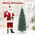thumbnail image 3 of Costway 6 FT Pre-Lit Christmas Tree Hinged Slim Pencil Xmas with 250 LED Lights & 618 Tips, 3 of 10