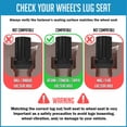 thumbnail image 5 of Wheel Accessories Parts 24 Pcs M14x1.5 14x1.5 Thread Short Truck 1.50" Long Lug Nuts Black 7 Spline Fits Jeep Wagoneer Grand Wagoneer 2019+ Ram 1500, 5 of 6