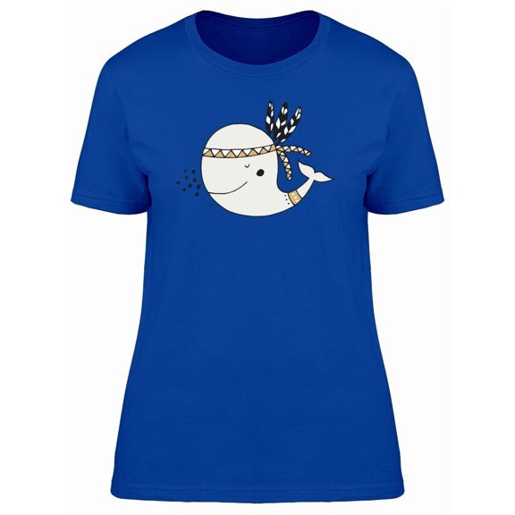 Cartoon Indian Whale Tee Women's -Image by Shutterstock