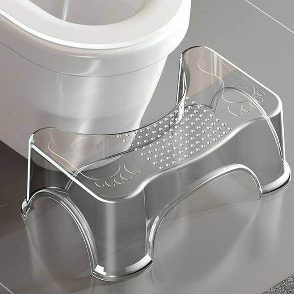 Raindrops 1Set Clear Pet Bathroom Stool Non Slip Squatting for Toilet Use 14.74X8.53X5.89In