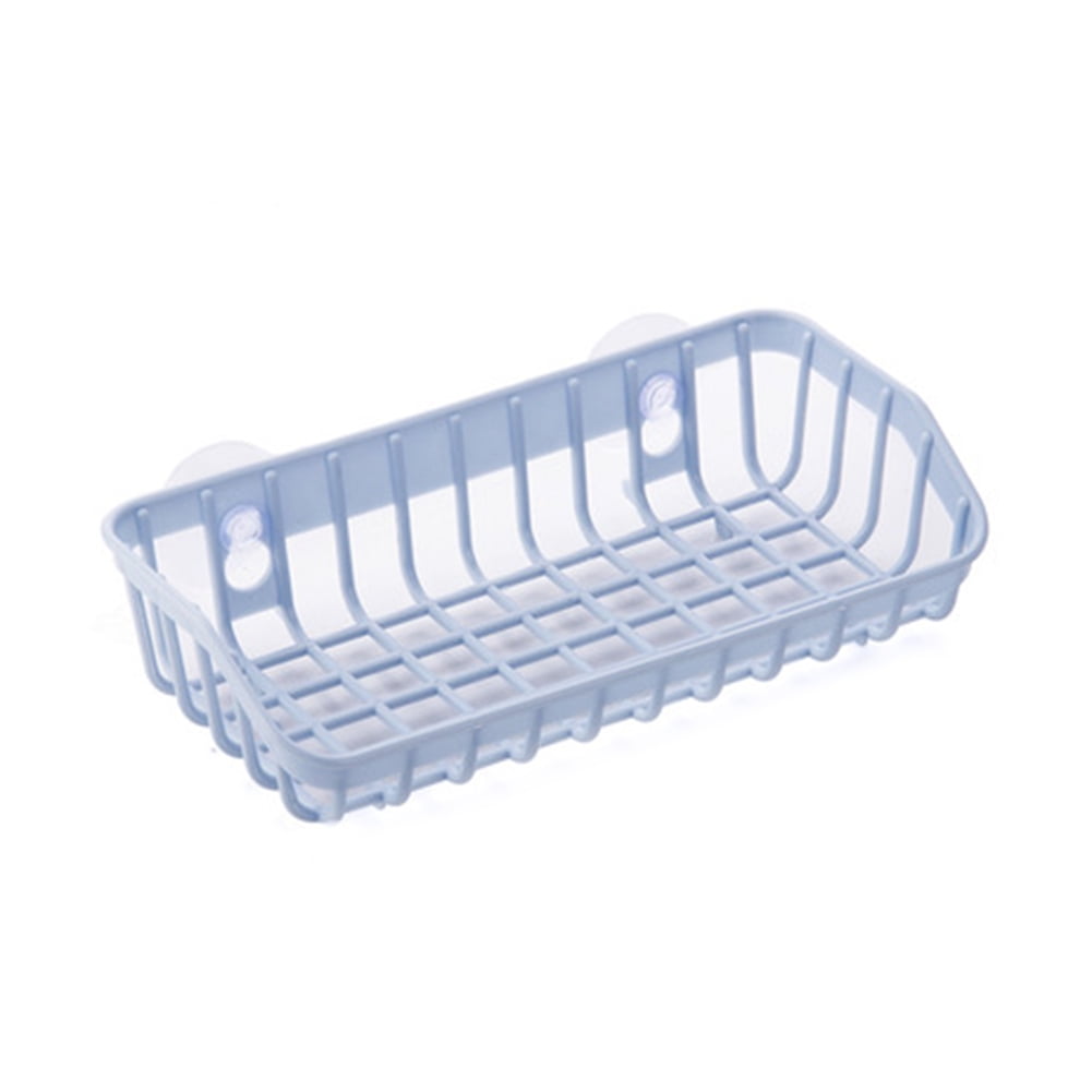 Stainless Steel Kitchen Sink Sponge Holder with Dual Suction Cup Dish