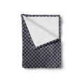thumbnail image 2 of Navy Blue Soft Flannel Fleece Blanket, Oriental Retro Round Entangled Ring Shapes Chain Pattern Antique Classical, Cozy Plush for Indoor and Outdoor Use, 60" x 80", Navy Blue Beige, by Ambesonne, 2 of 6
