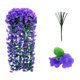 thumbnail image 4 of Cesta de flores colgante de glicinia artificial – Guirnalda de orquídea de seda violeta falsa para decoración de paredes y puertas, arco de boda, decoraciones para el hogar y el jardín, 4 of 7