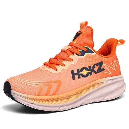 

Carbon Plate Marathon Cushion Men Sports Running Shoes Breathable Lightweight Womens Comfortable Athletic Nonskid Sneakers (Orange 41)