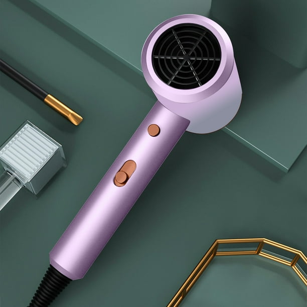 Secador de pelo con difusor, de secado rápido y temperatura constante, compacto, portátil y silencioso, ideal para el hogar y viajes.