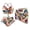 Rainbow Daisy, variant on chaqlin Flowers Women's Beachwear 3 Piece Set: High Waisted Bikini + Sheer Chiffon Sarong - Watercolor Style Airy Halter Tie Side Swimsuit Tummy Control