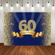 thumbnail image 1 of Fondo de fotografía de feliz 60.º cumpleaños para hombres adultos, azul marino y dorado brillante, fondo de sesenta años, decoraciones brillantes para fiesta de 60.º aniversario., 1 of 5