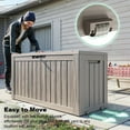 thumbnail image 6 of 80 Gallon Resin Deck Box, Lockable Patio Outdoor Storage Box for Furniture, Garden Tools and Tools Storage, Waterproof Outside Storage Boxes, 6 of 7