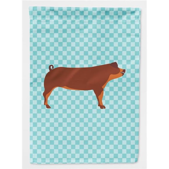 Carolines Treasures BB8116CHF Duroc Pig Blue Check Canvas House Flag