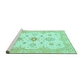 thumbnail image 2 of Ahgly Company Machine Washable Indoor Square Oriental Turquoise Blue Traditional Area Rugs, 4' Square, 2 of 4