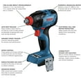 thumbnail image 5 of Restored Premium Bosch GXL18V-260B26-RT 18V Brushless Lithium-Ion 1/2 in. Cordless Hammer Drill Driver and Bit/Socket Impact Driver/Wrench Combo Kit with 2 Batteries (8 Ah/4 Ah) (Refurbished), 5 of 14