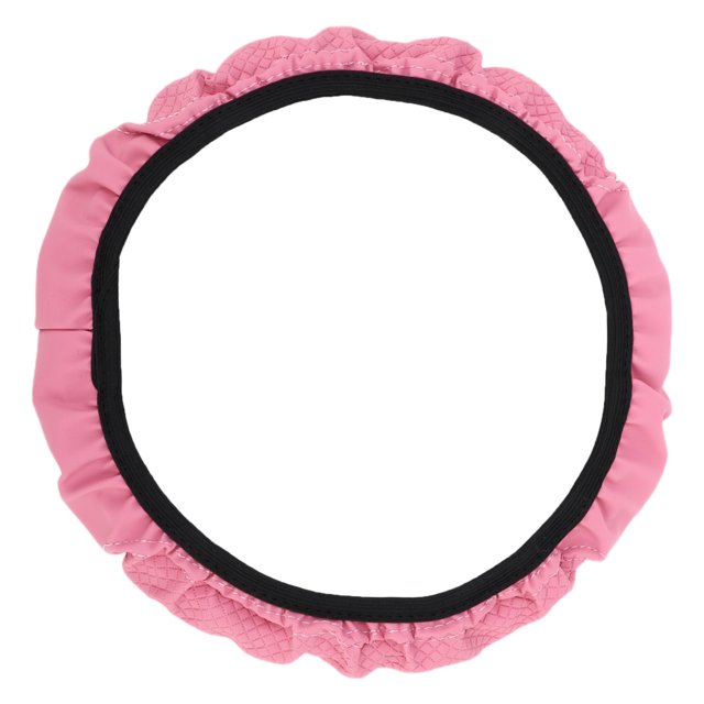 Funda de volante Unique Bargains 14.6"-15" Funda de volante de coche de cuero sintético rosa 1 Pc
