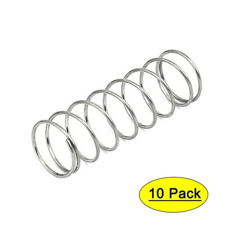 

0.8mmx13mmx40mm 304 Stainless Steel Compression Springs 10pcs