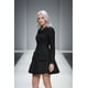 thumbnail image 3 of Gabardina larga con solapa redonda Negro CH / MD, 3 of 3