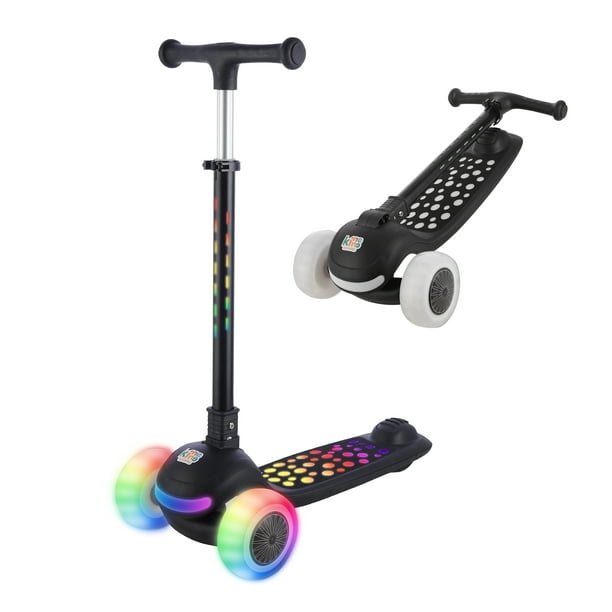 Kinene | Scooter Montable Infantil con Dirección por Inclinación, Música y Luces LED – Plegable – Modelo KN-717R