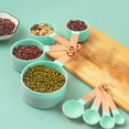 thumbnail image 1 of Boovnll Kitchen Gadgets, Stainless Steel Handle Measuring Spoon Plastic Measuring Cup Set of 8 Piece Gold Handle Measuring Spoon with Scale Seasoning Spoon Baking Tool, Home and Kitchen, 1 of 4