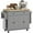 Grey, variant on HOMCOM Modern Rolling Kitchen Island Cart with Drawers, Cream White
