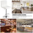 thumbnail image 5 of Costway Set of 2 Adjustable Bar Stools PU Leather Swivel Counter Pub Chair White, 5 of 10