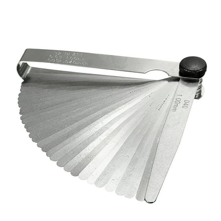 Bezel Filler - 32 Blade Feeler Filler Gauge Spark Plug Metric/SAE Measuring Tool 0.03-1mm