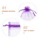 thumbnail image 3 of YSNOOWE 100Ud Bolsas De Mallado Organza Moradas Con Cordón Para Empaques De Fiestas Y Organización En Casa, 3 of 6