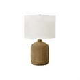 thumbnail image 1 of Lighting, 23"H, Table Lamp, Brown Rattan, Beige Shade, Modern, 1 of 4