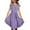 Purple, variant on KISSMODA Girl's Solid Comfy Dresses Short Sleeve Round Neck Casual Summer Flared A Line Midi Dress 5-14 Years