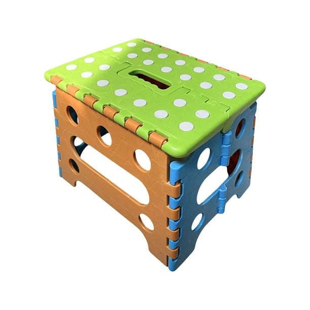 Banco Infantil Plegable Para Niños de 18cm de alto y 22 cm de ancho Verde