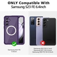 thumbnail image 2 of CASEFIV for Samsung Galaxy S23 FE 5G Case,Compatible with Magsafe[Built-in 9H Tempered Glass Screen Protector & 2X Camera Lens Protector] Full Body Shockproof Case,Purple, 2 of 6